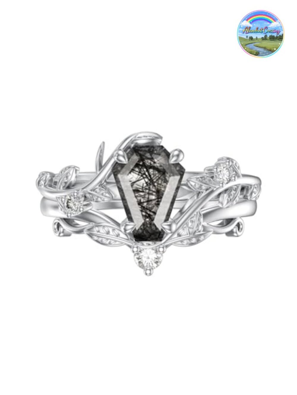 925 Sterling Silver Natural Moss Agate Ring for Women - Promise Engagement